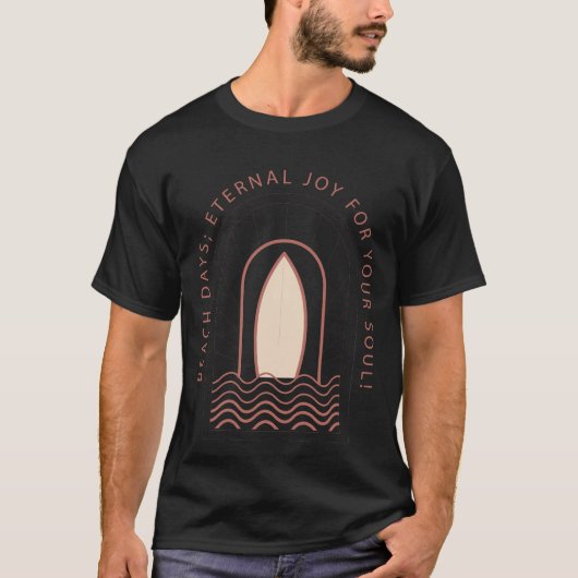Beach Days Eternal Joy | Coastal Soul Beach Vibes Tシャツ (正面)