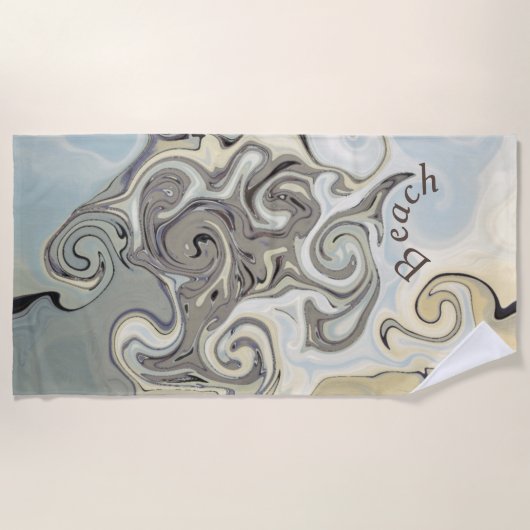 Beach design ビーチタオル (正面)