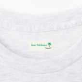 Beach Design Kids' Name Clothing School Labels ラベル (貼付)