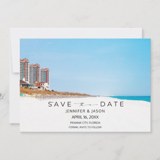 Beach Destination Wedding Photo Save the Date セーブザデート (正面)