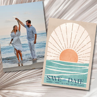 Beach Destination Wedding Photo Save the Date セーブザデート