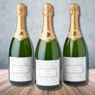 Beach Destination Wedding Reception Toast スパークリングワインラベル