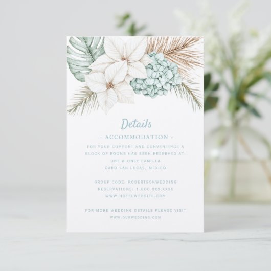 Beach Destination Winter Wedding | Details 出欠カード (スタンド正面)