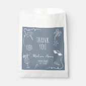 Beach Doodle Thank You Bridal Shower フェイバーバッグ (正面)