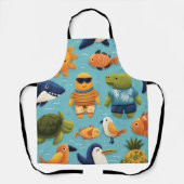 Beach Escape All-Over Print Apron Gift エプロン (正面)