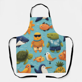 Beach Escape All-Over Print Apron Gift エプロン
