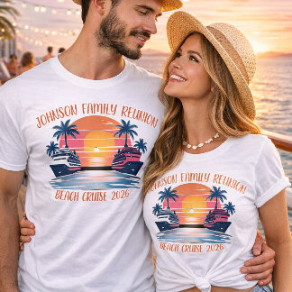 Beach Family Reunion Custom Cruise Summer Vacation Tシャツ