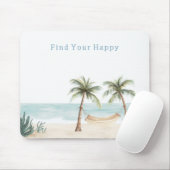 Beach Find Your Happy Palm Trees Ocean マウスパッド (マウス)