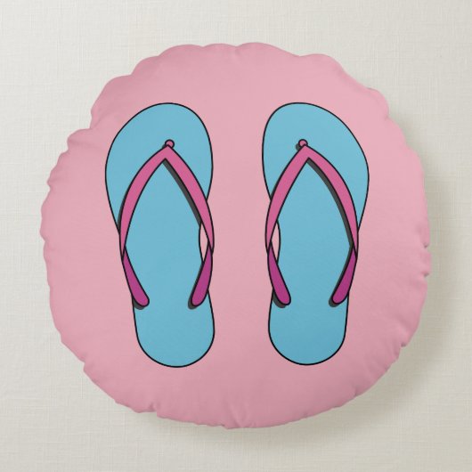 Beach Flip Flops ラウンドクッション (正面)