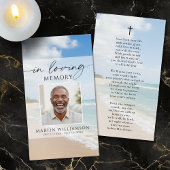 Beach Forever Hearts Photo Poem Cross Prayer Card