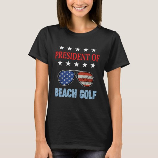 Beach Golf Accessories  USA Flag Beach Saying Tシャツ (正面)