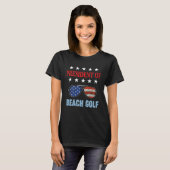 Beach Golf Accessories  USA Flag Beach Saying Tシャツ (正面フル)