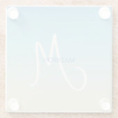 Beach Gradient Monogram  ガラスコースター (裏面)