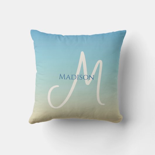 Beach Gradient Monogram  クッション (裏面)