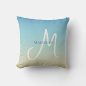 Beach Gradient Monogram  クッション (正面)