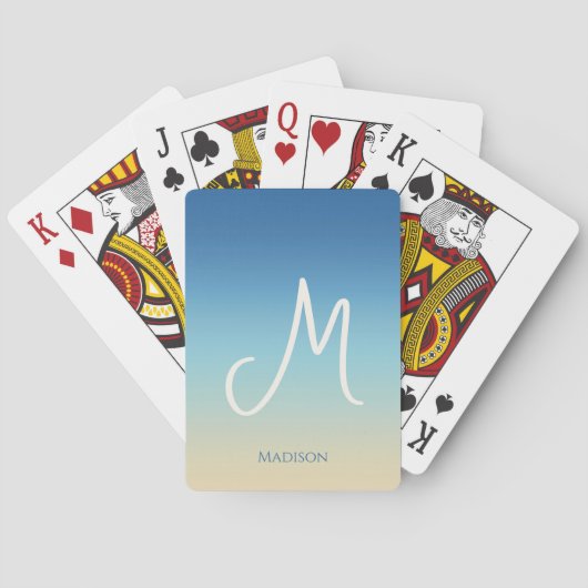 Beach Gradient Monogram  トランプ (裏面)