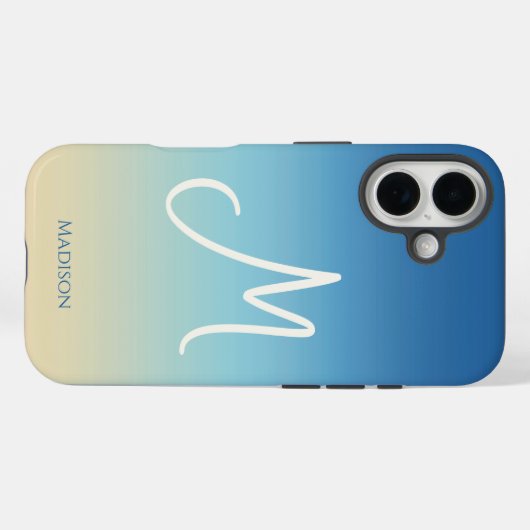 Beach Gradient Monogram  Case-Mate iPhoneケース (裏面 (横))