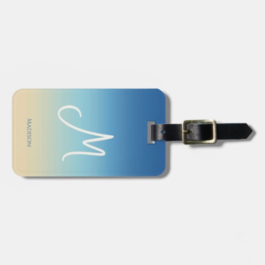 Beach Gradient Monogram Name  ラゲッジタグ (正面横)