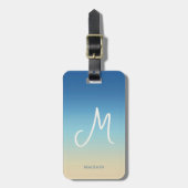 Beach Gradient Monogram Name  ラゲッジタグ (正面縦)