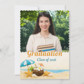Beach Graduation 2026 Photo Announcement 案内状 (正面)