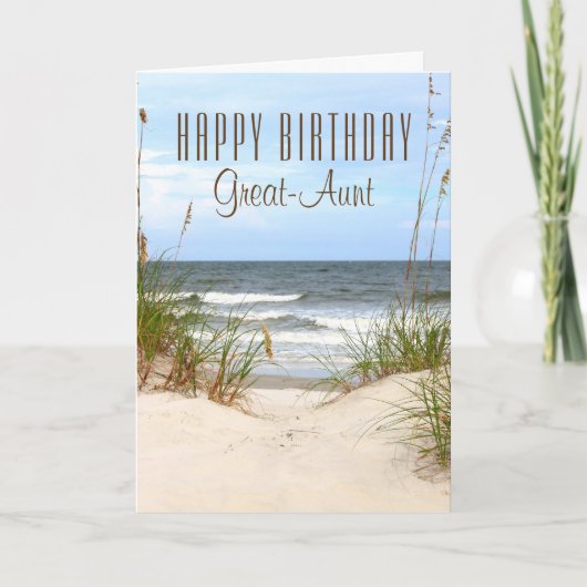 Beach Great-Aunt Birthday カード (正面)