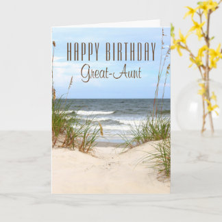 Beach Great-Aunt Birthday カード