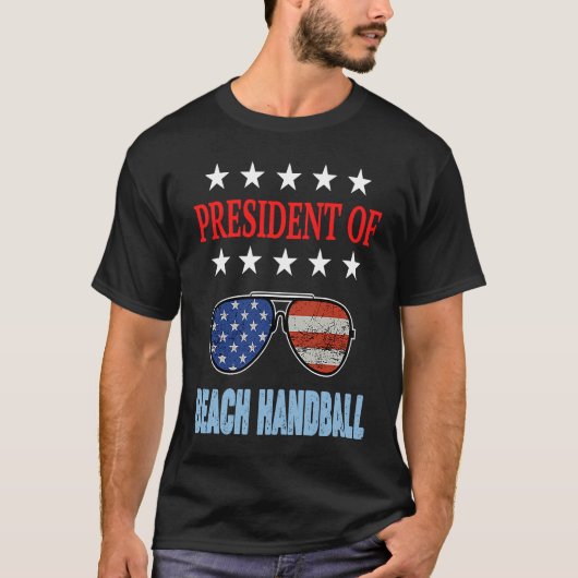 Beach Handball Accessories  USA Flag Beach Saying Tシャツ (正面)