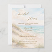 Beach hearts initials Bridal Shower invitation (正面)