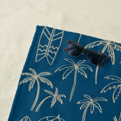 Beach holiday pattern and your name in beige ビーチタオル (インサイチュ)