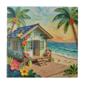 Beach Home Oceanic Coastal Art タイル (正面)