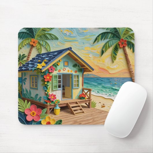 Beach Home Oceanic Coastal Art マウスパッド (マウス)
