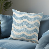 Beach House Coastal Wave Home Decor Seaside Living クッション