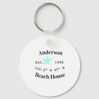 Beach house Date year custom coordinates add est. キーホルダー