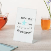 Beach house Date year custom coordinates add est. 台座サイン (インサイチュ)