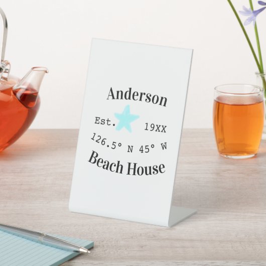 Beach house Date year custom coordinates add est. 台座サイン (インサイチュ)