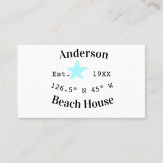 Beach house Date year custom coordinates add est. 名刺
