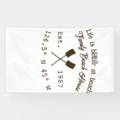 Beach house ets. Date year custom coordinates add  横断幕 (横)