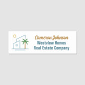 Beach House Real Estate Company Custom Realtor 名札 (正面)
