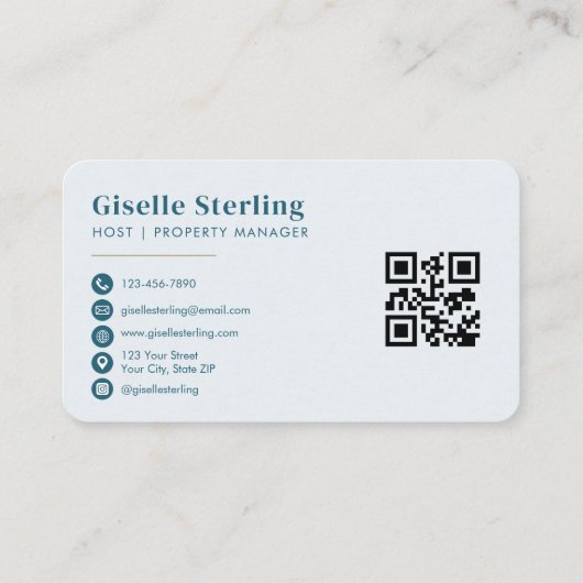 Beach House Rental QR Code 名刺 (裏面)