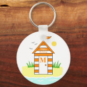 Beach Hut Orange Key Ring キーホルダー (正面)