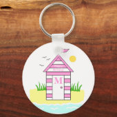 Beach Hut Pink Key Ring キーホルダー (正面)