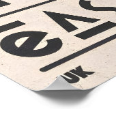 Beach Hut Wall Art Brighton Seaside Row - Mid ポスター (角)