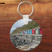 Beach Huts at Sheringham Norfolk  キーホルダー (正面)