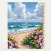 Beach in Bloom | Pink Hydrangea Oceanside Coastal プランナー手帳 (裏面)