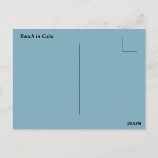 Beach in Cuba ポストカード (裏面)