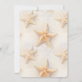 Beach Ivory Cream Ocean Starfish Wedding 招待状 (裏面)