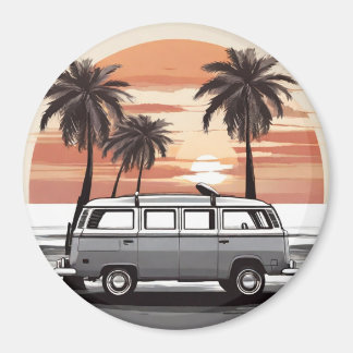 "Beach Kombi Fridge Magnet - Coastal Adventure Dec マグネット