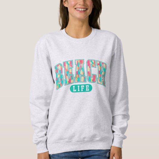 Beach Life | 海辺の暮らし 海の愛好家 リラックスした気分 スウェットシャツ (正面)