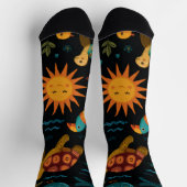 Beach Life Animals Crew Socks Gift ソックス (上部)