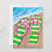 Beach Life Flip Flops Flat Note Cards ノートカード (正面)